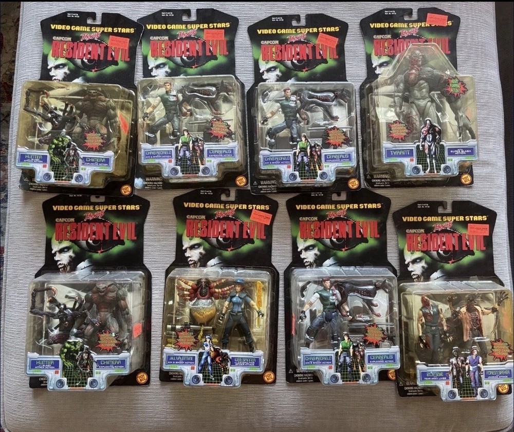 Capcom Resident Evil Action Figure Set 1998 Vintage Sci-Fi Horror