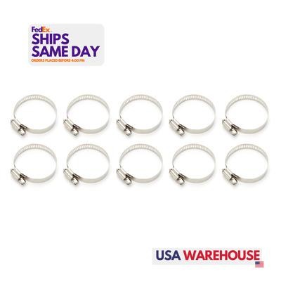 Ti22 TIP5175, Set of 10 Natural Aluminum Hose Clamps 1-1/2-1-3/4 10 Pack Perform