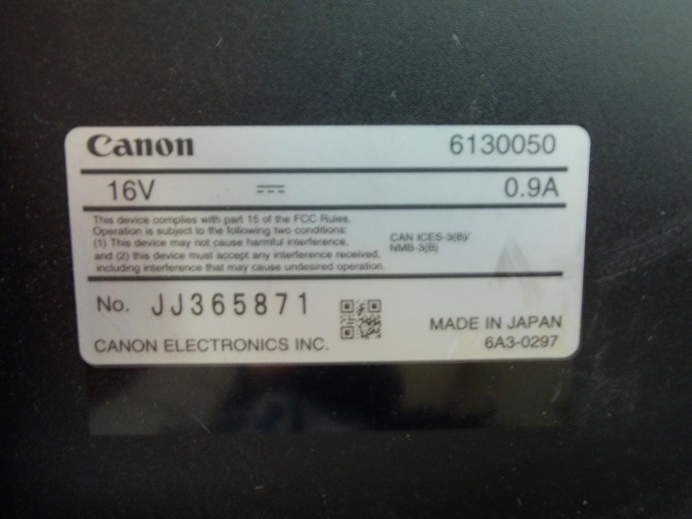 Canon ImageFormula DR-C225 II Document Scanner w/ AC Adapter (J260)