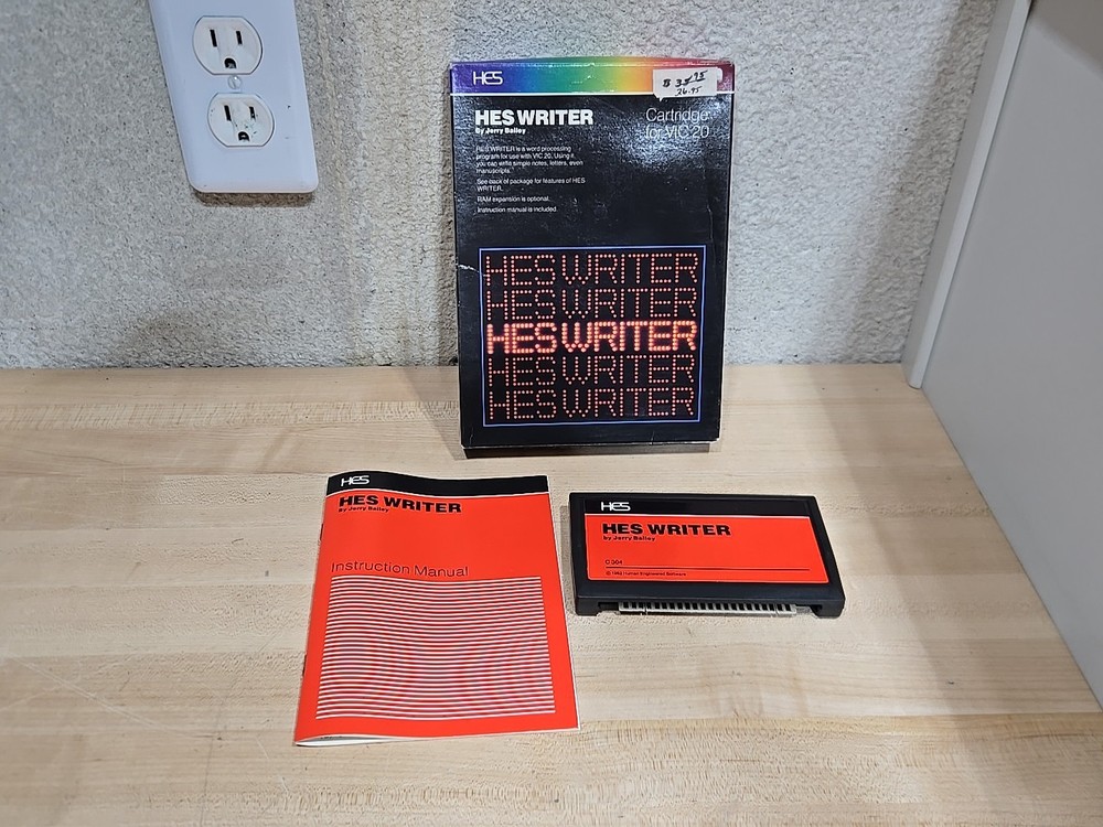 Vintage HES Writer 1982 Commodore VIC-20 Word Processing Program Cartridge
