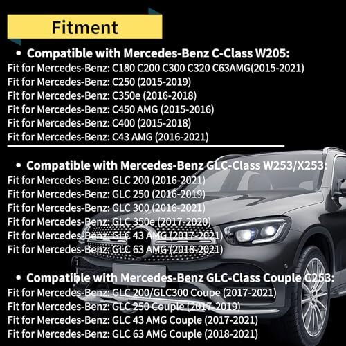 Window Switch Button Covers for Mercedes Benz C E GLC Class,Passenger Side