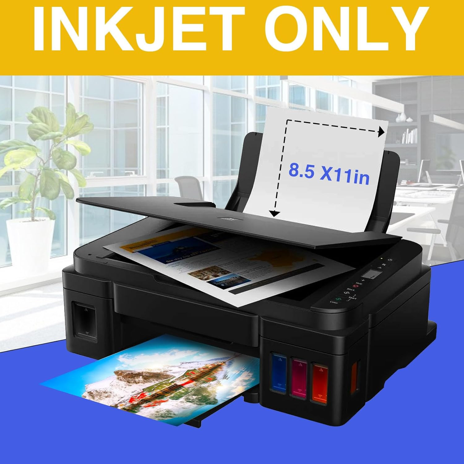 Printable Magnetic Paper,Non Adhesive,12 Mils Thick Magnet Glossy Sheets for Ink