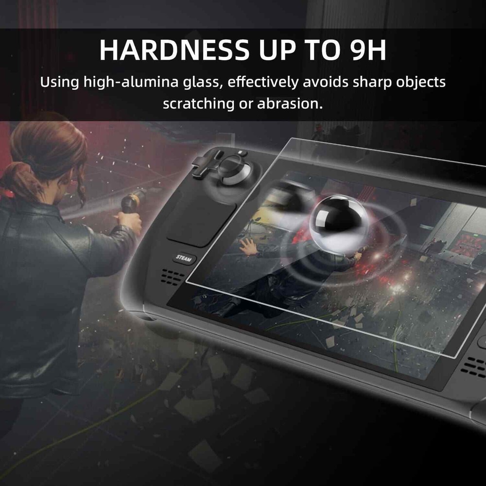 2Pack 0.33mm Thickness 9H Tempered Glass Screen Protector for Steam Deck Console