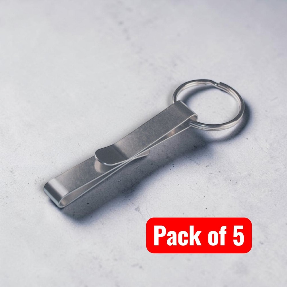 5 pack  Metal Belt Hook Key Chain Ring