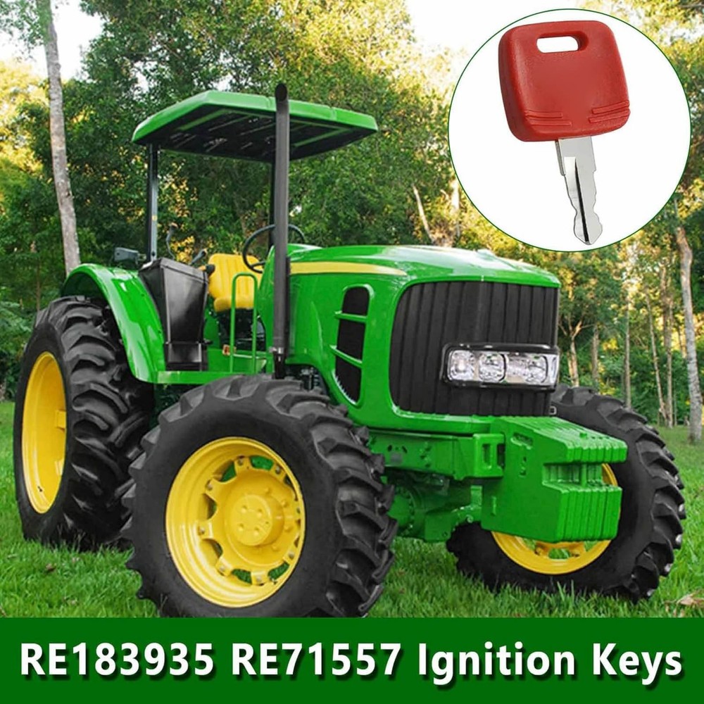For John Deere 5 Replacement Ignition Keys RE183935 Compact Utility Tractor