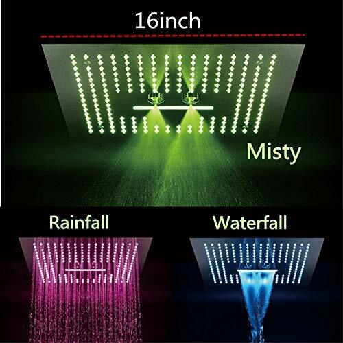 Luxurious Recessed Large LED Best Waterfall Rainfall Shower System