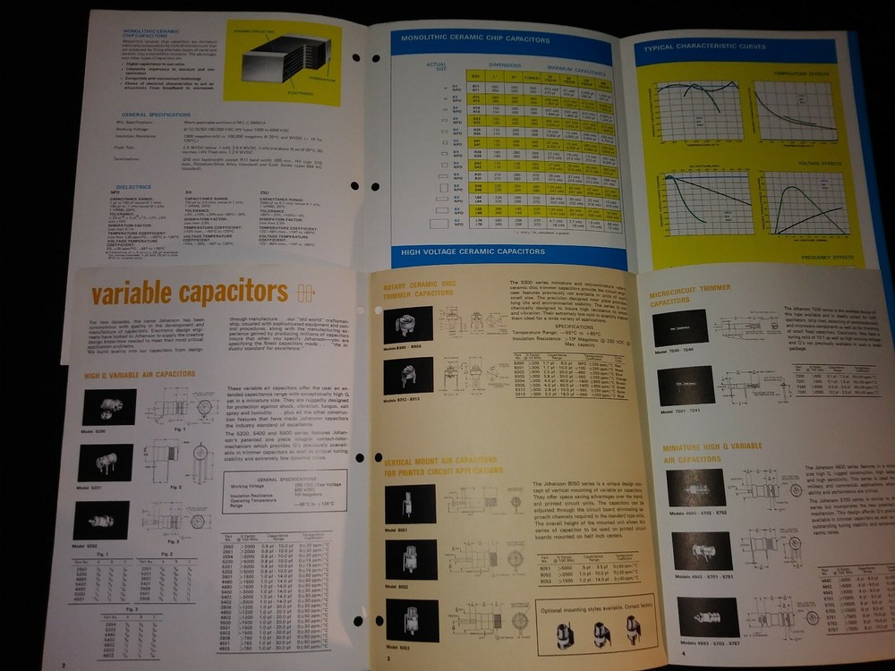 Johanson Capacitors Brochures Variable Monolithic Dielectrics Ceramic Chip