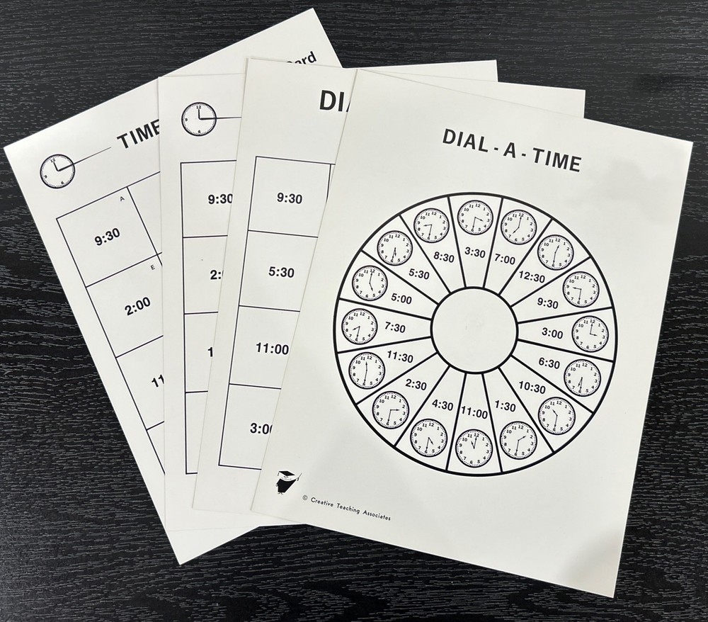 VTG 1975 Dial-A-Time Game by Creative Teaching Press; Analog & Digital Times