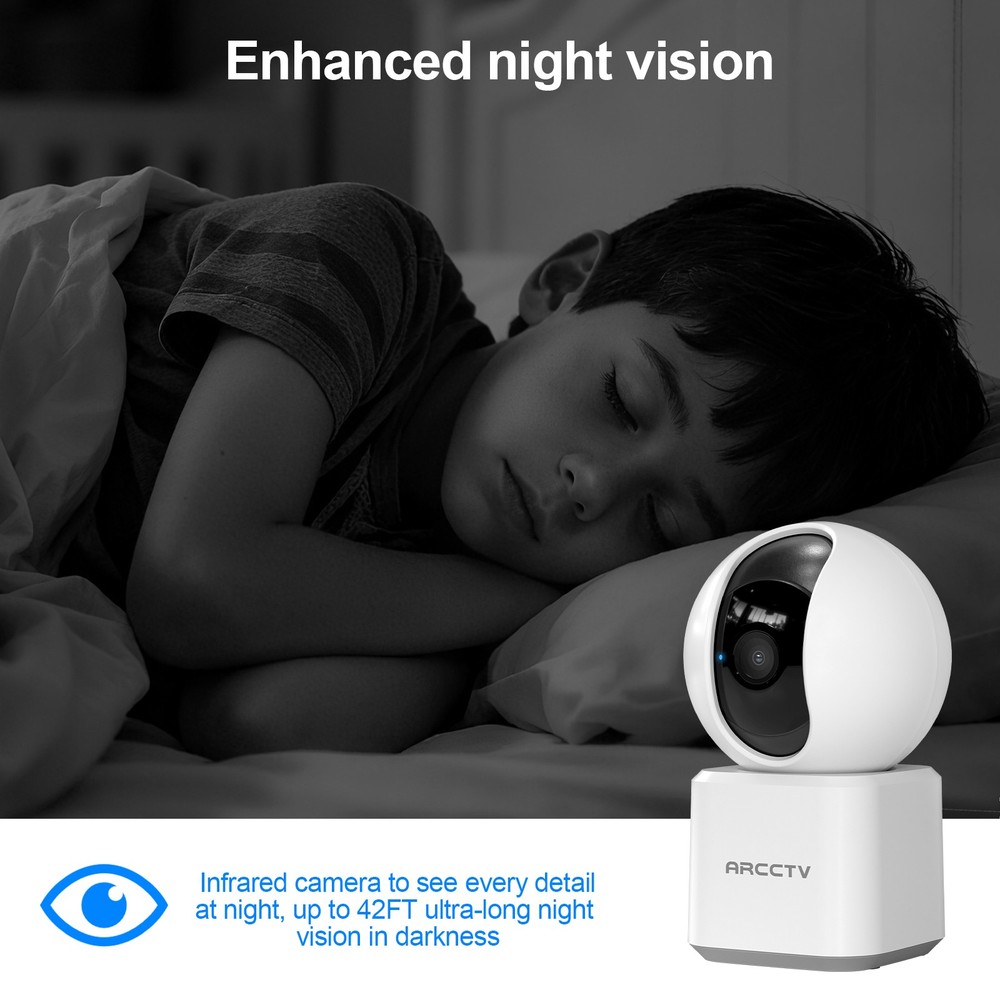 Wireless 5G WiFi Security Camera System 2K Smart PTZ Indoor Night Vision Camera