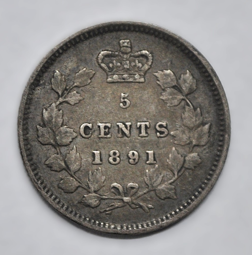 1891 Canada 5 cents - Obverse 5