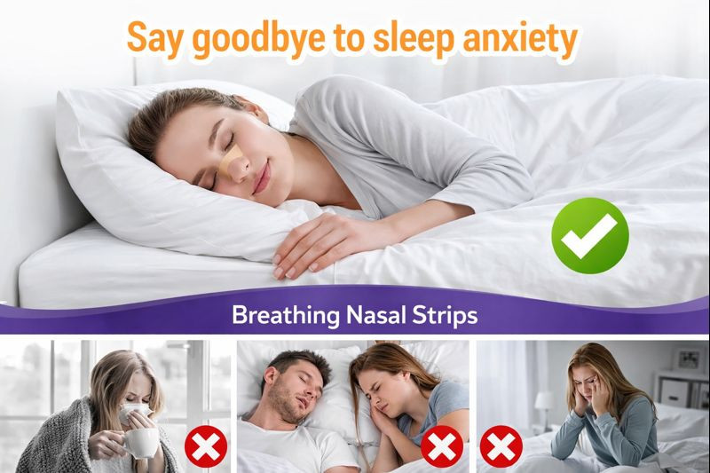 2 Pack NASAL STRIPS Breathe Nose Better Reduce Snoring Right Sleep