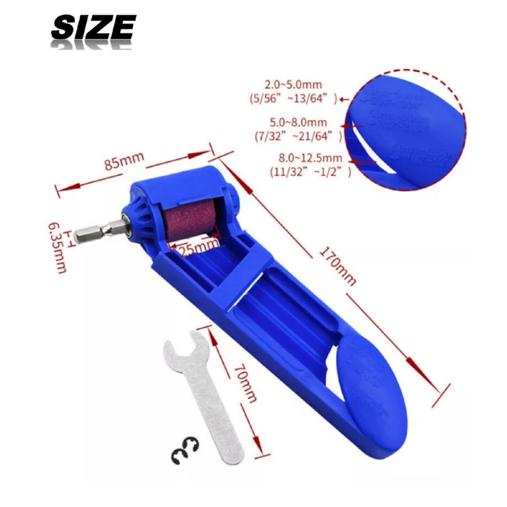 Drill Bit SHARPENER Corundum Grinding Wheel Titanium Portable Powered Tools US