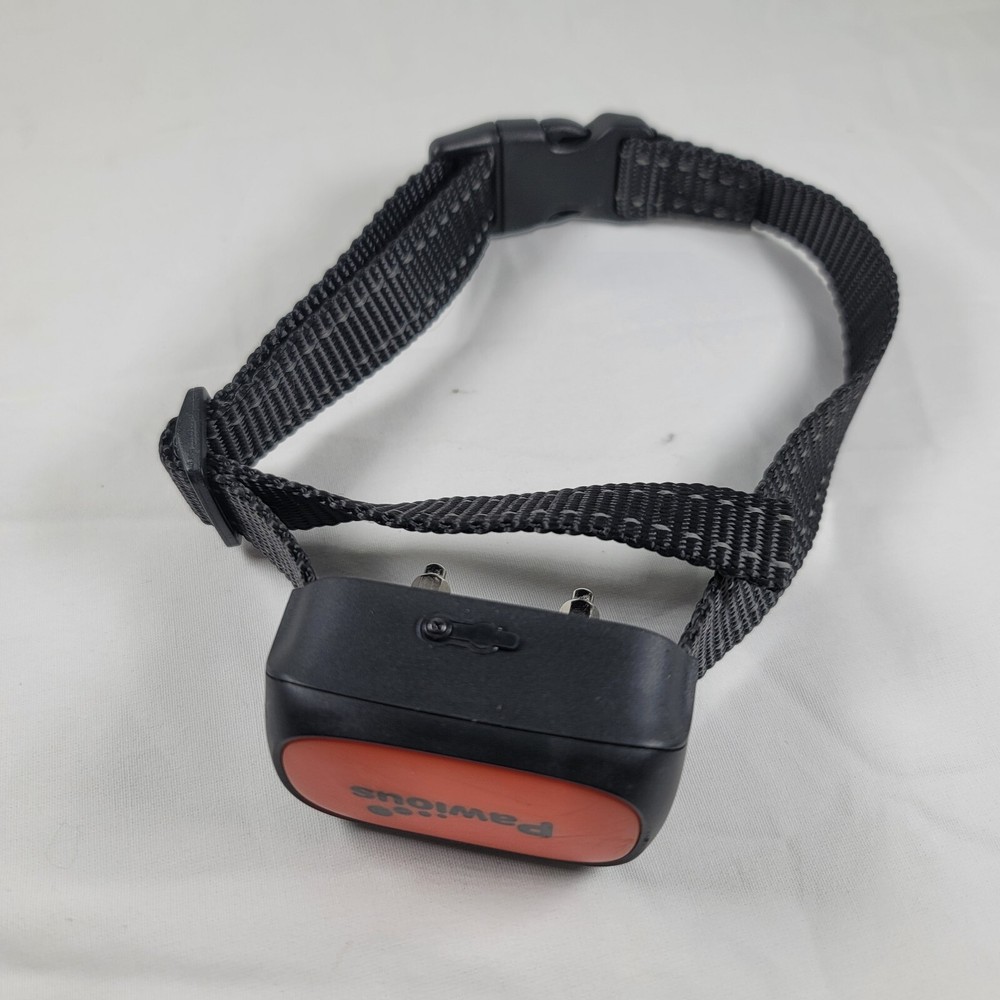 Pawious Bark Control Collar -Working -Orange- 15lb-115lb - 6"-21"