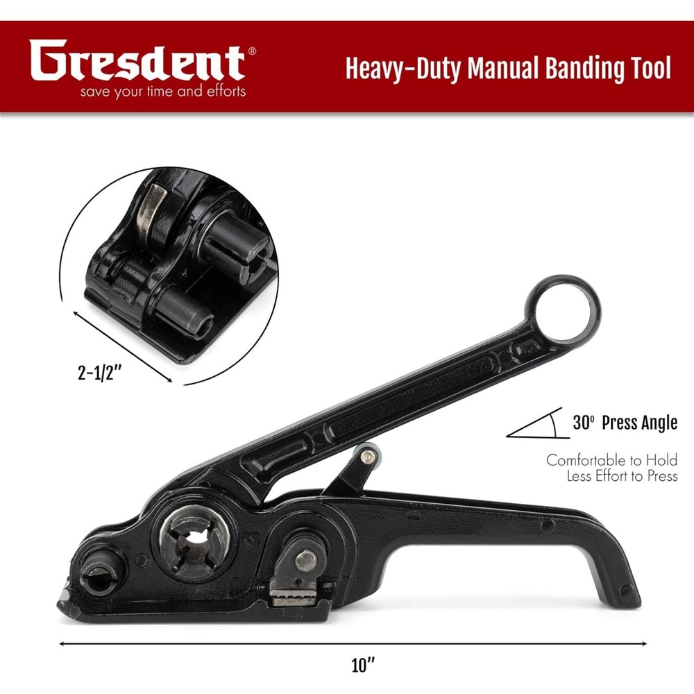 Polyester Strapping Silent Tensioner for 1/2" - 3/4" Width Polyester-Black