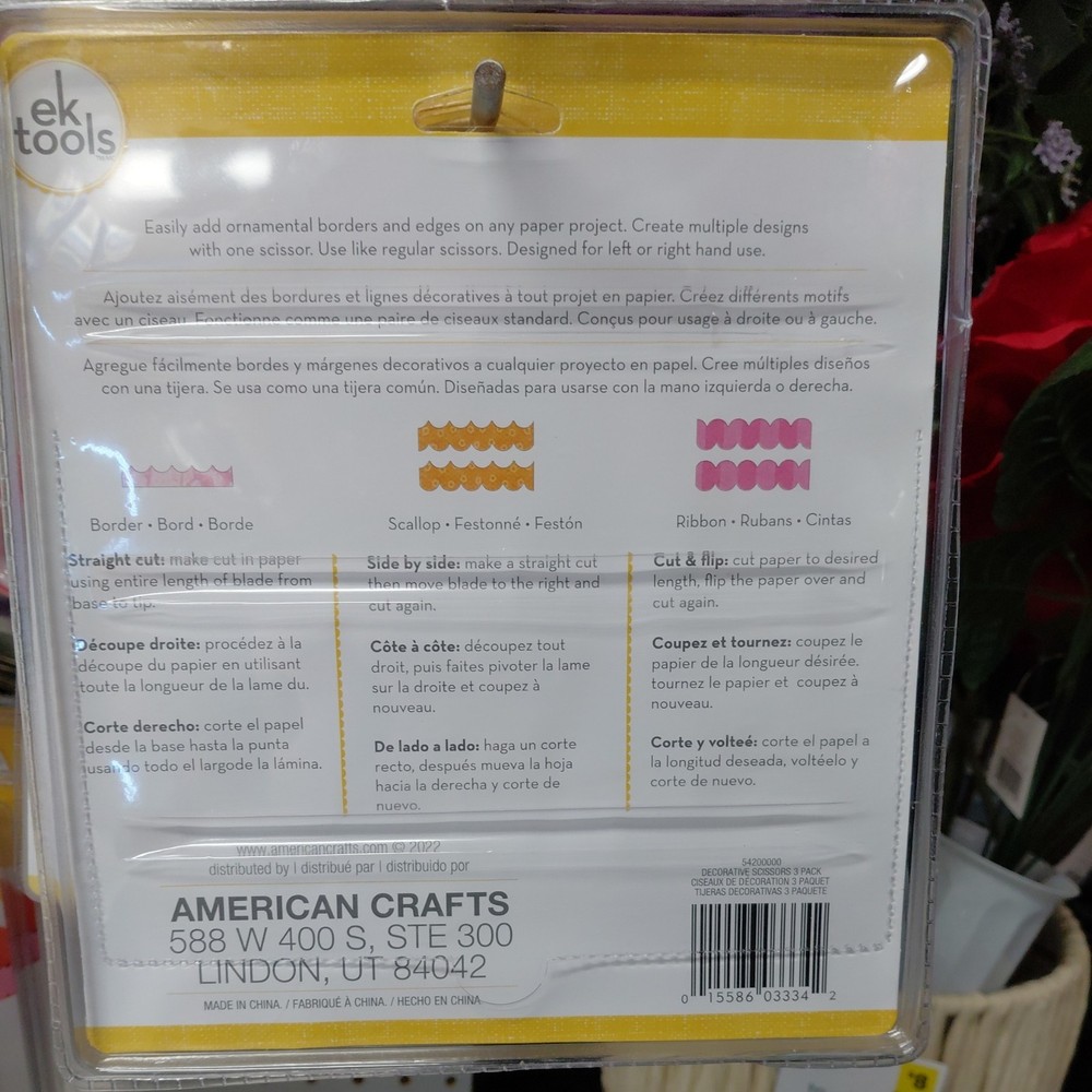 EK Decorative Scissors 3/Pkg-Scissors