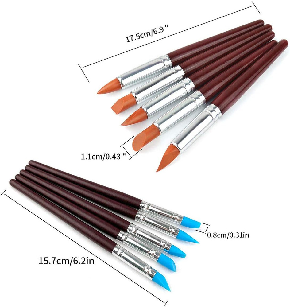 25 Pcs Clay Sculpting Tools Polymer Stylus Tool Set, Clay Shaping Tools Rubber B