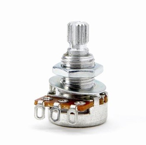 NEW - 50K Mini Audio Taper Pot, Split, Knurled Shaft