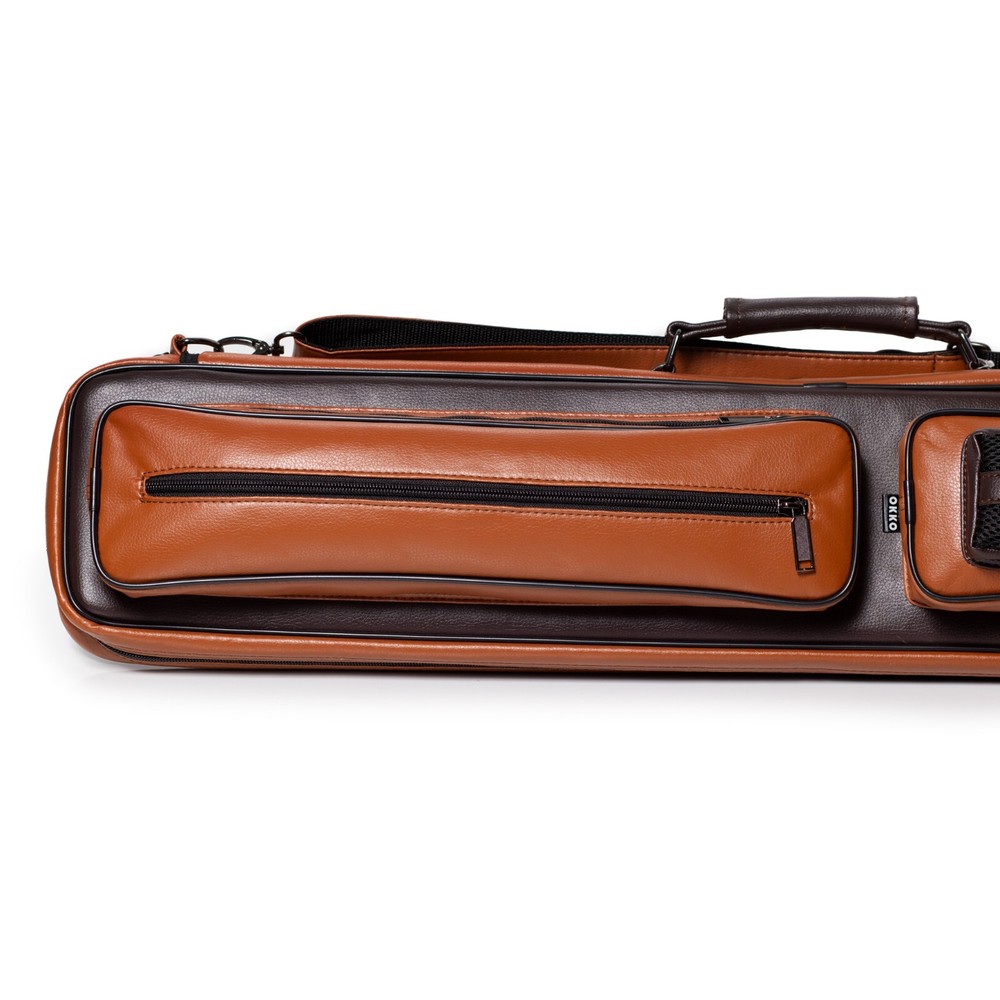 OKKO Billiard Pool Cue Soft Case Brown/Dark Brown 2x4