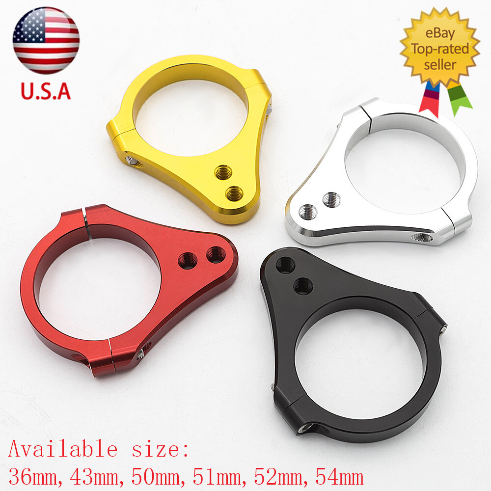 52mm Universal Motorcycle CNC Steering Damper Fork Frame Mount Clamp Bracket US