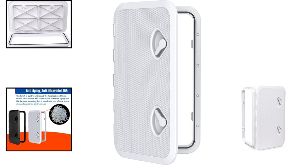 Rectangular Locking Marine Access Hatch - Durable & Weatherproof - 23.9" x 13.9"