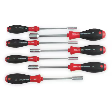 Wiha 34194 Nut Driver Set, Metric, Solid, 7 Pcs.