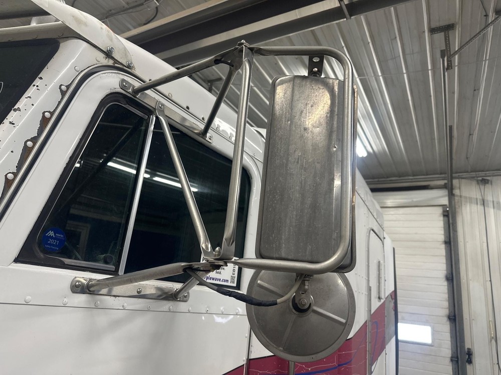 1987-2005 Peterbilt 377 STAINLESS Left/Driver Door Mirror - Used