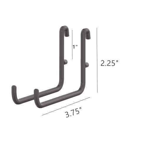 4 Pack L Style Pegboard Hooks,Pegboard Accessories,Pegboard Long Hooks White