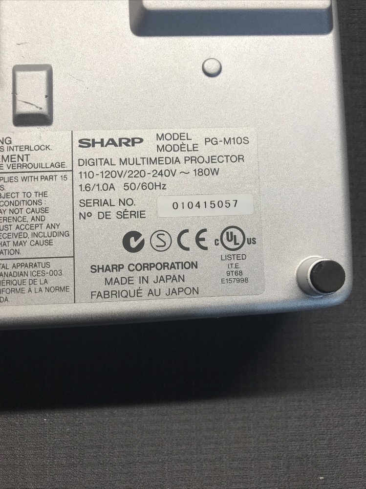 Sharp Projector PG-M10S With Remote, Power Cord, Case & Instructions Works