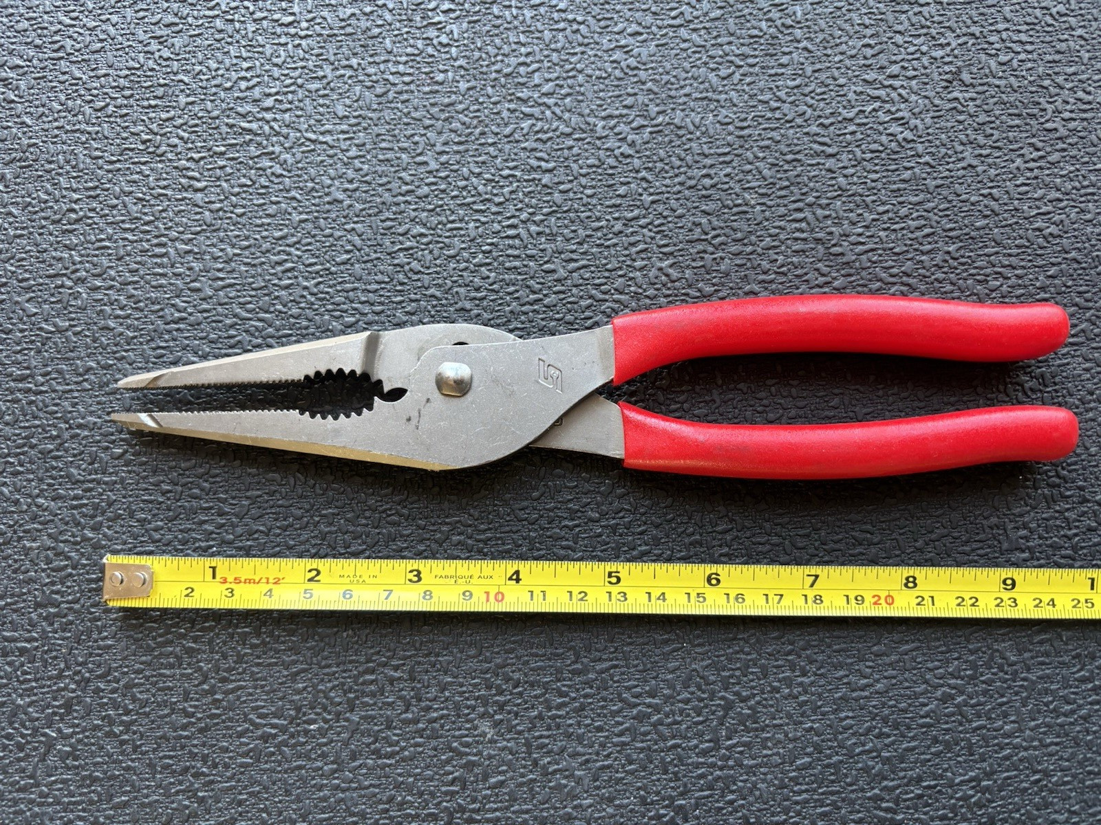 Snap-on Tools USA LN47ACF 9" RED Talon Grip Long Needle Nose Slip Joint Pliers