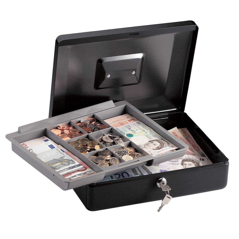 Master Lock Sentry Keyed Cash Box Safe Black Steel