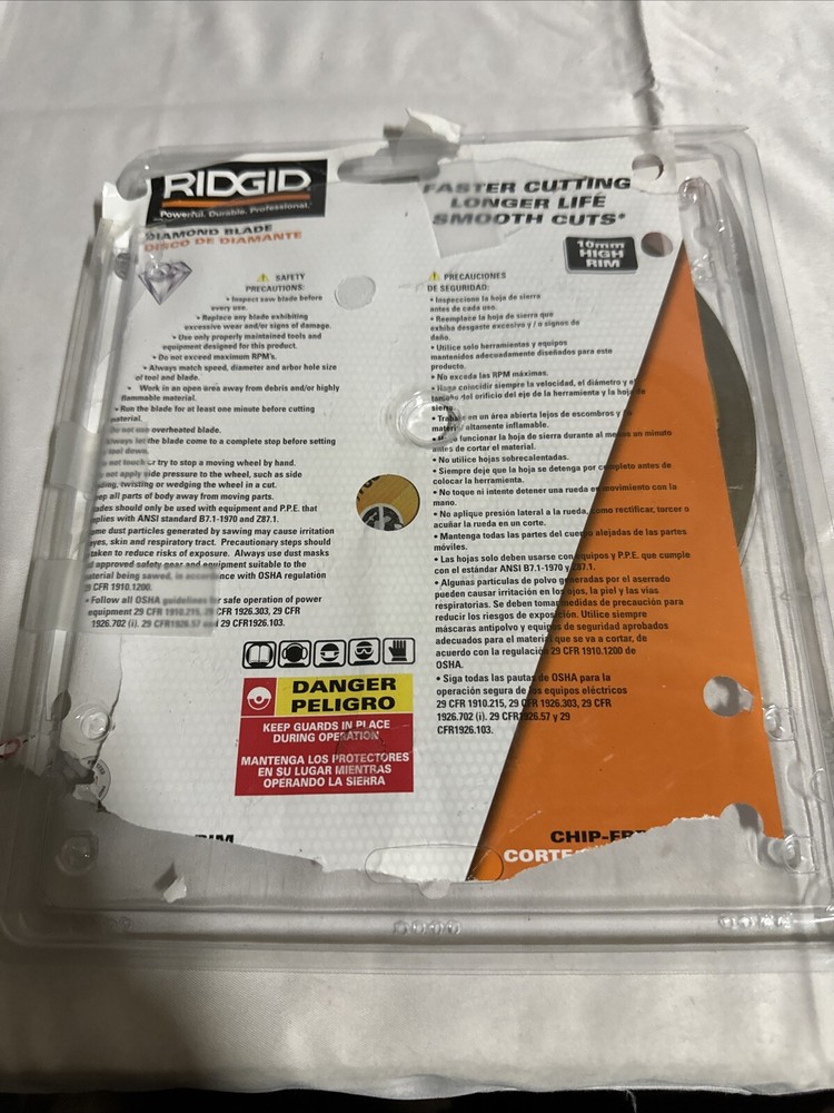 RIDGID 7" Continuous Diamond Blade HD-CT70CP **LIGHTLY USED**