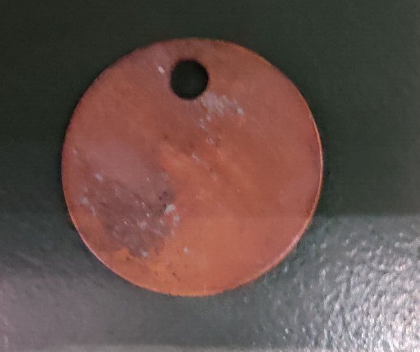 GRIMETHORPE Colliery Pit Check Tally - marked GRIMETHORPE COLLIERY 23