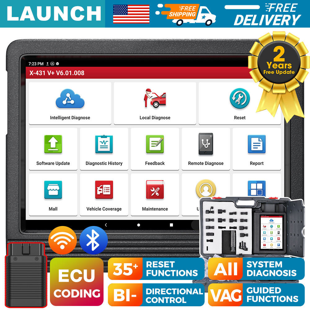 LAUNCH X431 V+ Elite Bidirectional Scanner Tool Car Diagnostic Scanner Coding