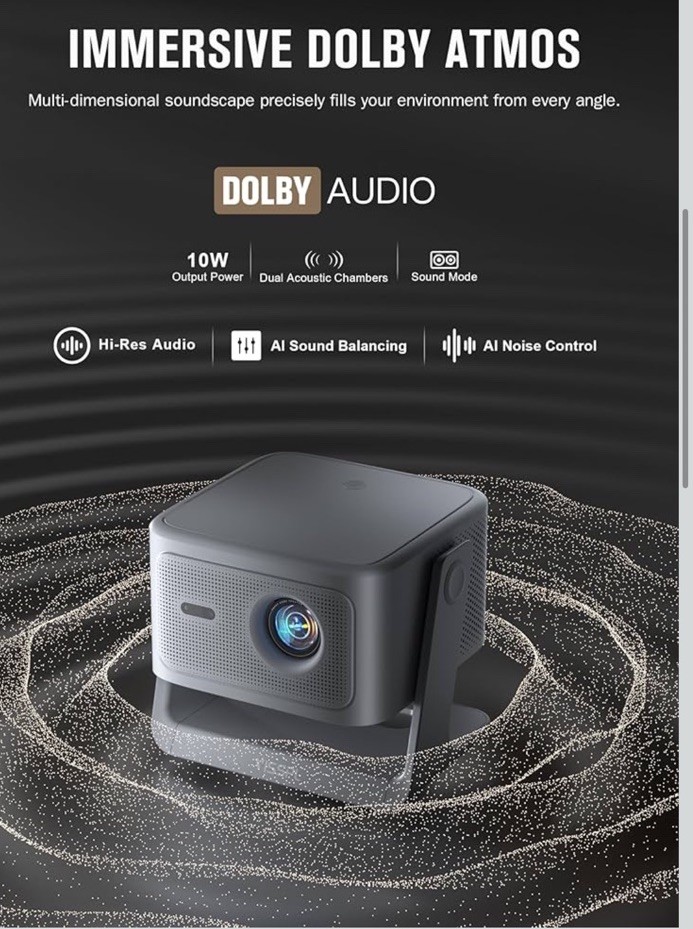 4K Projector with WiFi and Bluetooth