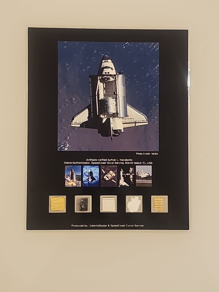 NASA SPACE SHUTTLE PROGRAM FLOWN ARTIFACTS FROM 5 MISSIONS