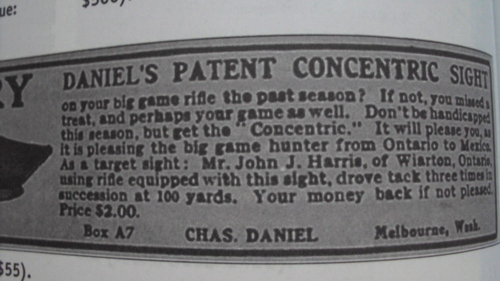 Daniel's Patented Concentric Sight with Elevator