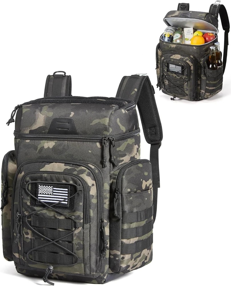 30L (42 Cans) Tactical Cooler Backpack – Military-Grade Insulated Back Pack with