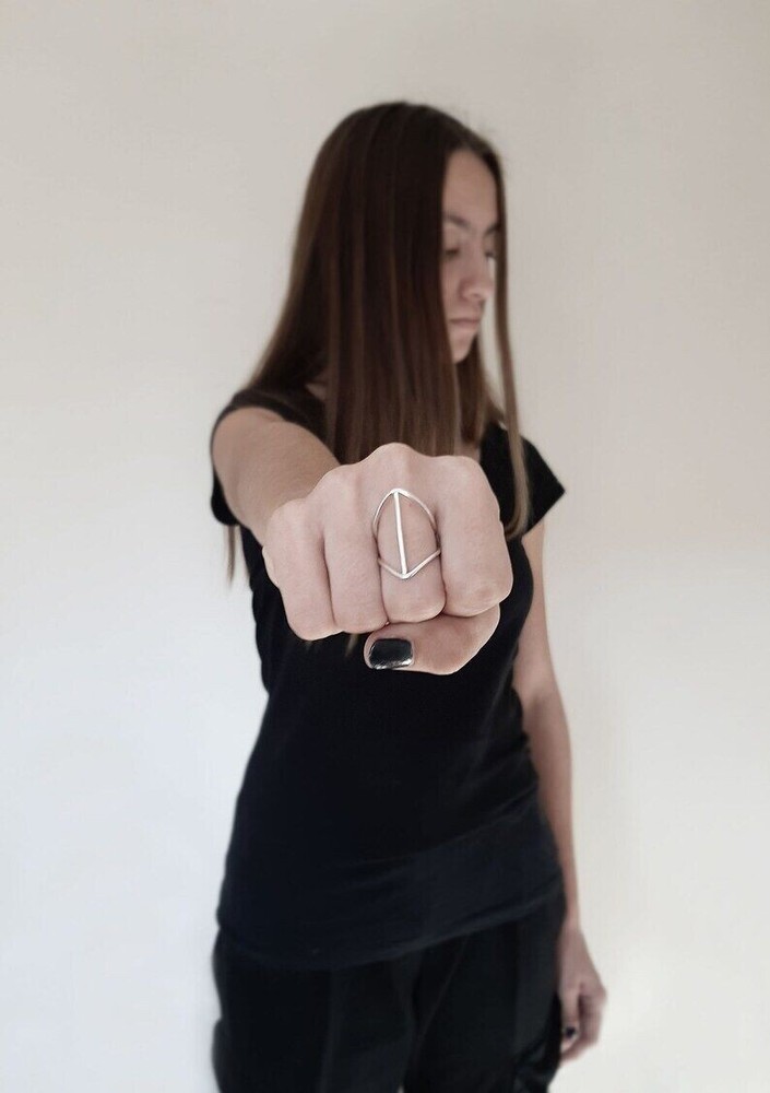 Solid 925 Sterling Silver Band & Statement Ring Handmade Ring All size R-39