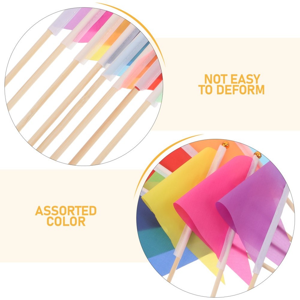 16pcs Marking Flags, Triangular Marker Flags for Yard & Lawn, Boundary & Dog