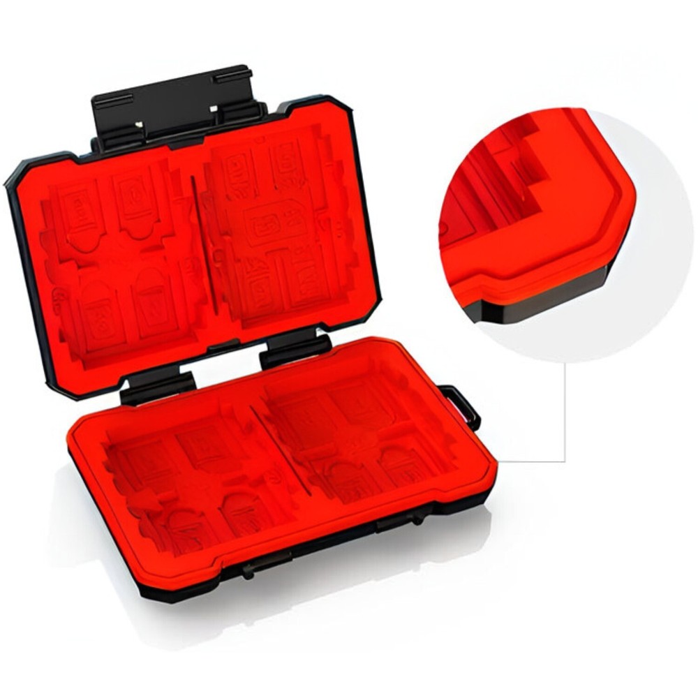 Waterproof Shockproof Memory Card Case Holder, CF XQD SD TF SIM Storage Box
