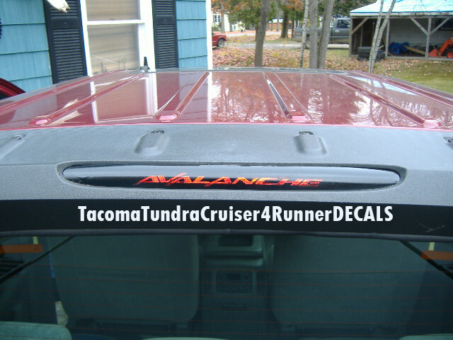 FITS Chevy Avalanche 3rd Brake Light Decal 2004 2005 2006