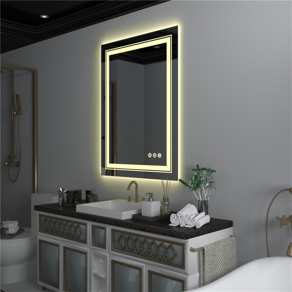 Modern Eye-protection LED Bathroom Mirror Wall Mounted Dimmable Makeup Mirror
