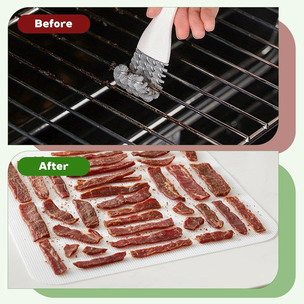 4 PCS Silicone Dehydrator Sheets, Dehydrator Sheets with Edge Dehydrators Trays