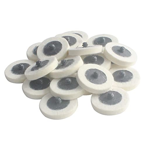 20 Pcs Surface Conditioning Quick Change Compressed Wool Felt Buffing Discs,