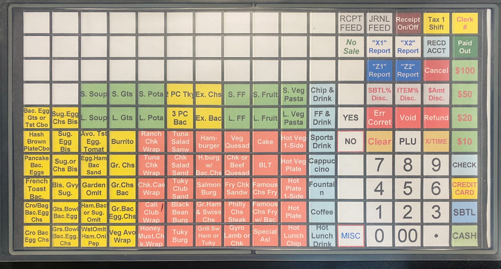 SAM4S ER 5200M, SPS 520FT, 530FT, SER 7000 Flat Keyboard Wet Cover Silicone Skin