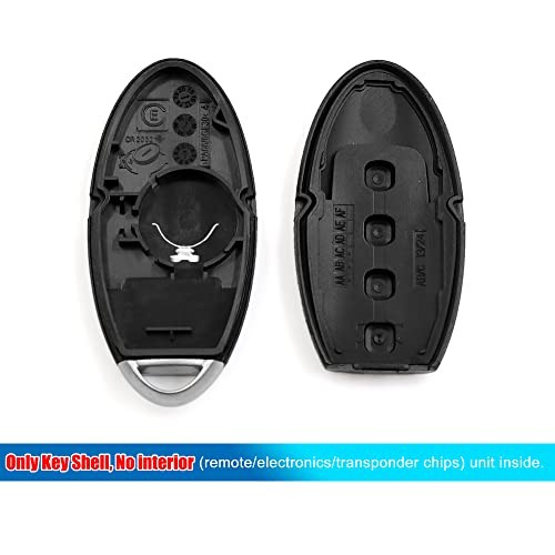4 Buttons Uncut Insert Key Fob Remote Control Case Shell Replacement