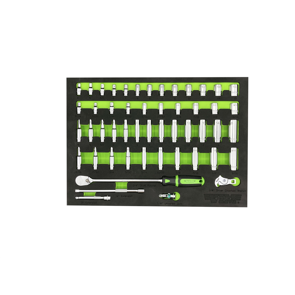 51 PC. 1/4'' DR. SOCKET MASTER SET VIM SMS400