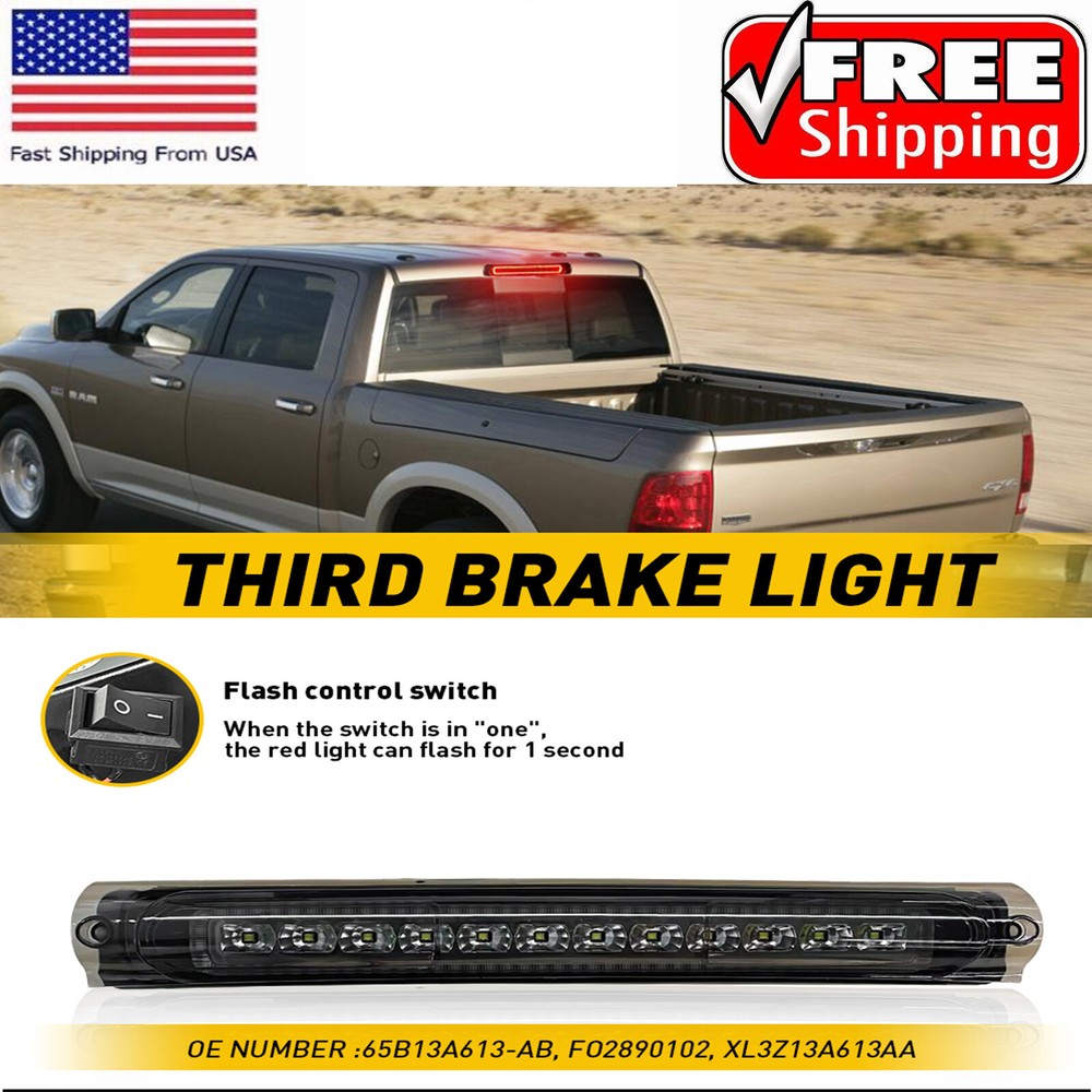 Led 3rd Third Brake Light Cargo For Ford 2000-2005 Excursion Red+white Smoked