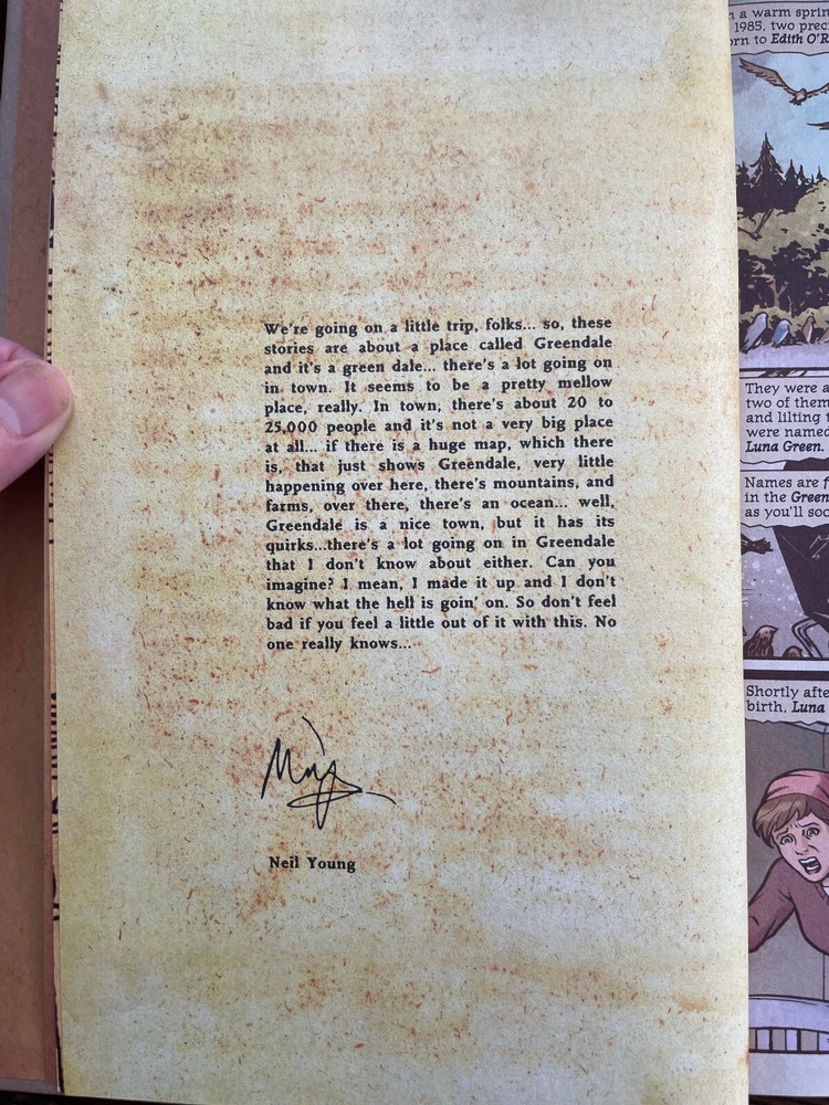 NEIL YOUNG'S GREENDALE - DC VERTIGO COMICS