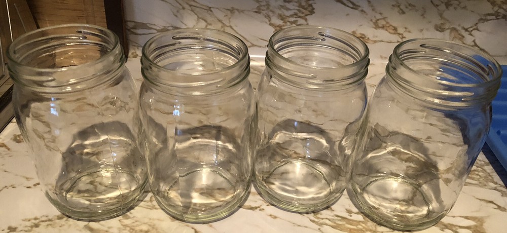 4pcs Empty Glass Jars Candle